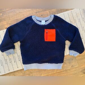 Hanna Andersson - Blue Sherpa with Orange Pocket - Size 5